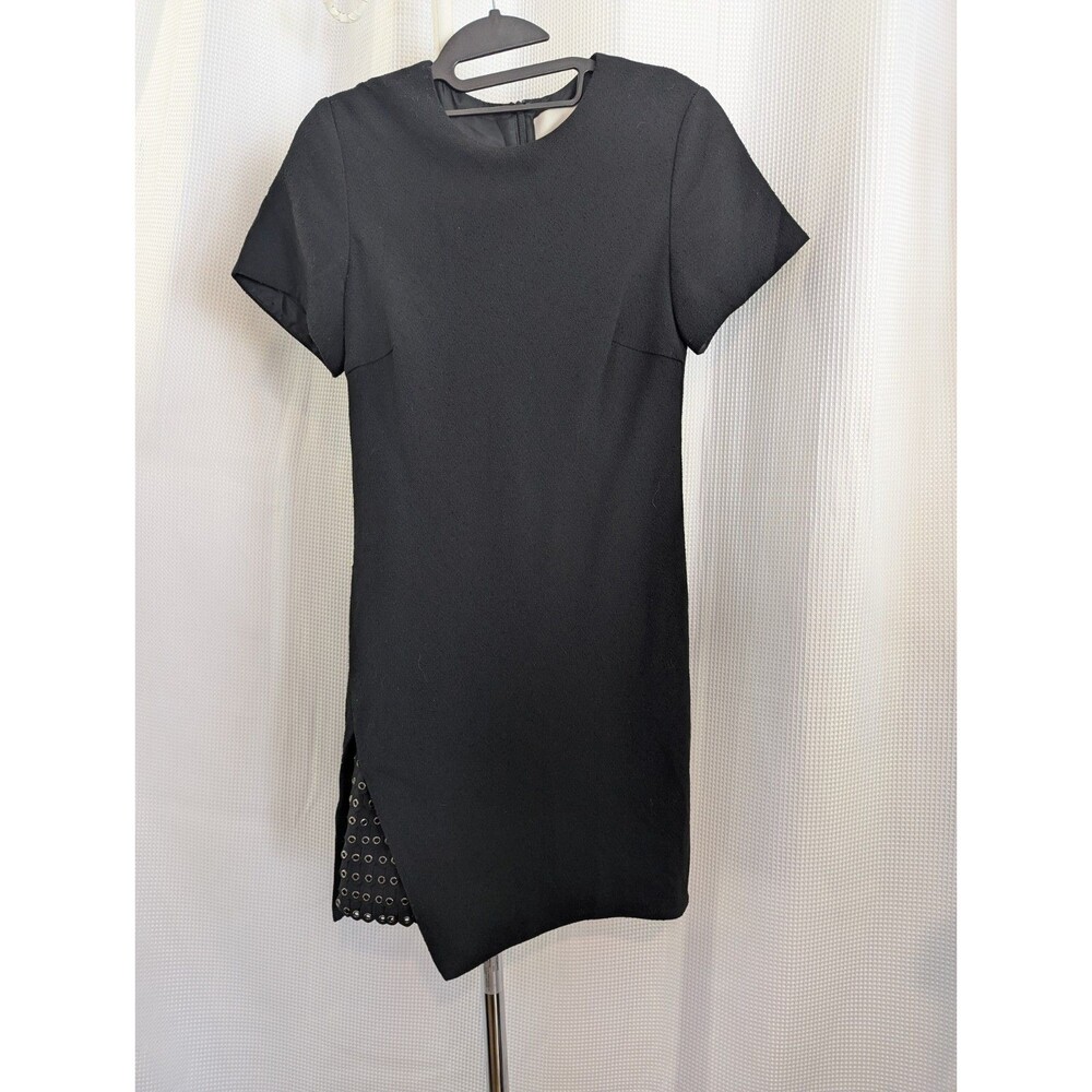 Phillip Lim 3.1 Little Black Dress Split Hem Sz 4 Sheath Luxury Designer (C12)